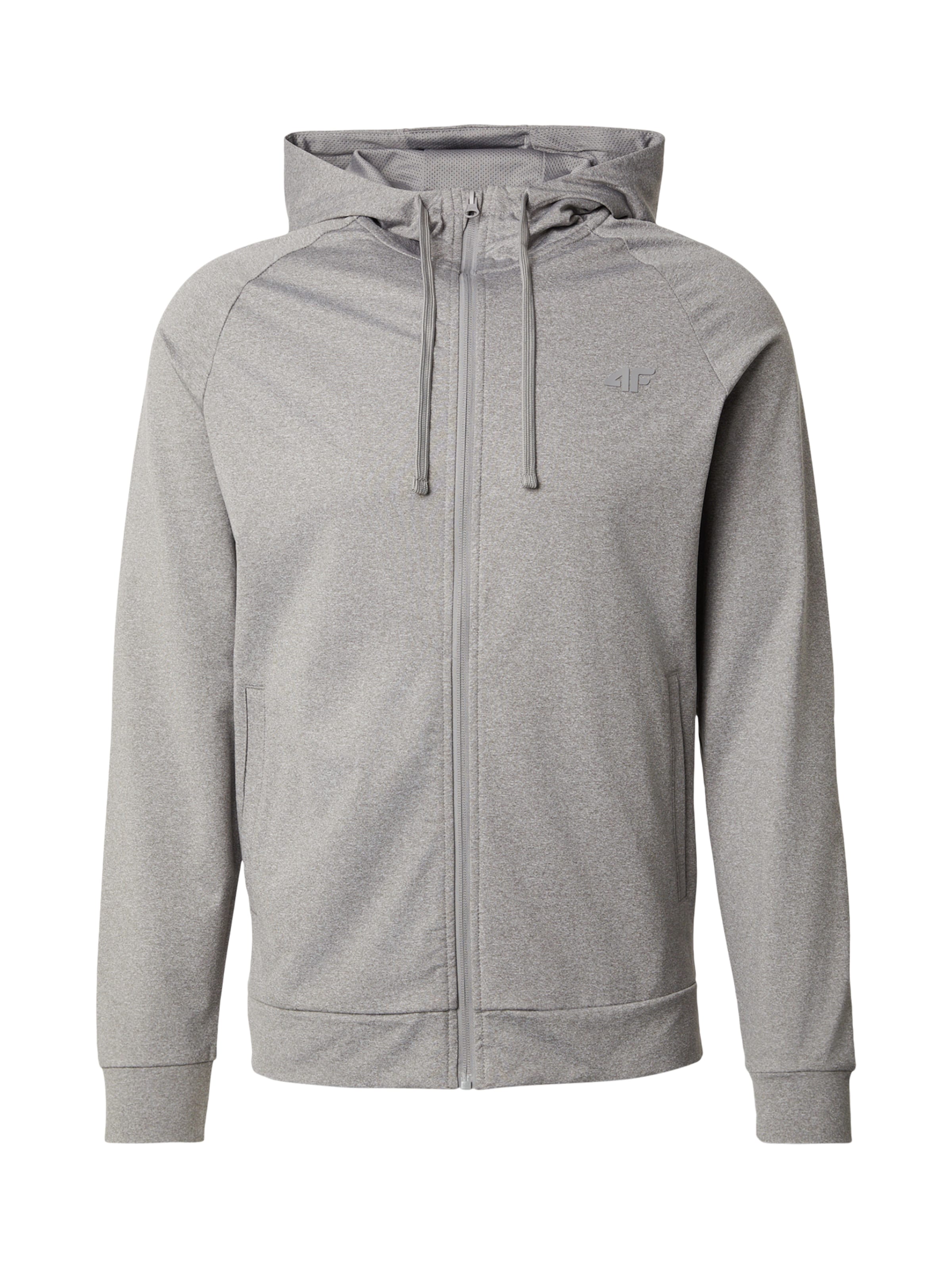 4F Sportsweatjacke in Grau: Vorderseite