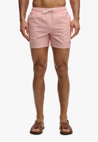Shorts de bain Superdry & Co en orange : devant