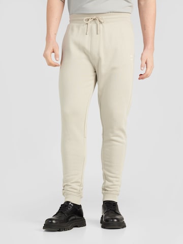 BOSS Orange Tapered Broek 'Sestart' in Beige: voorkant