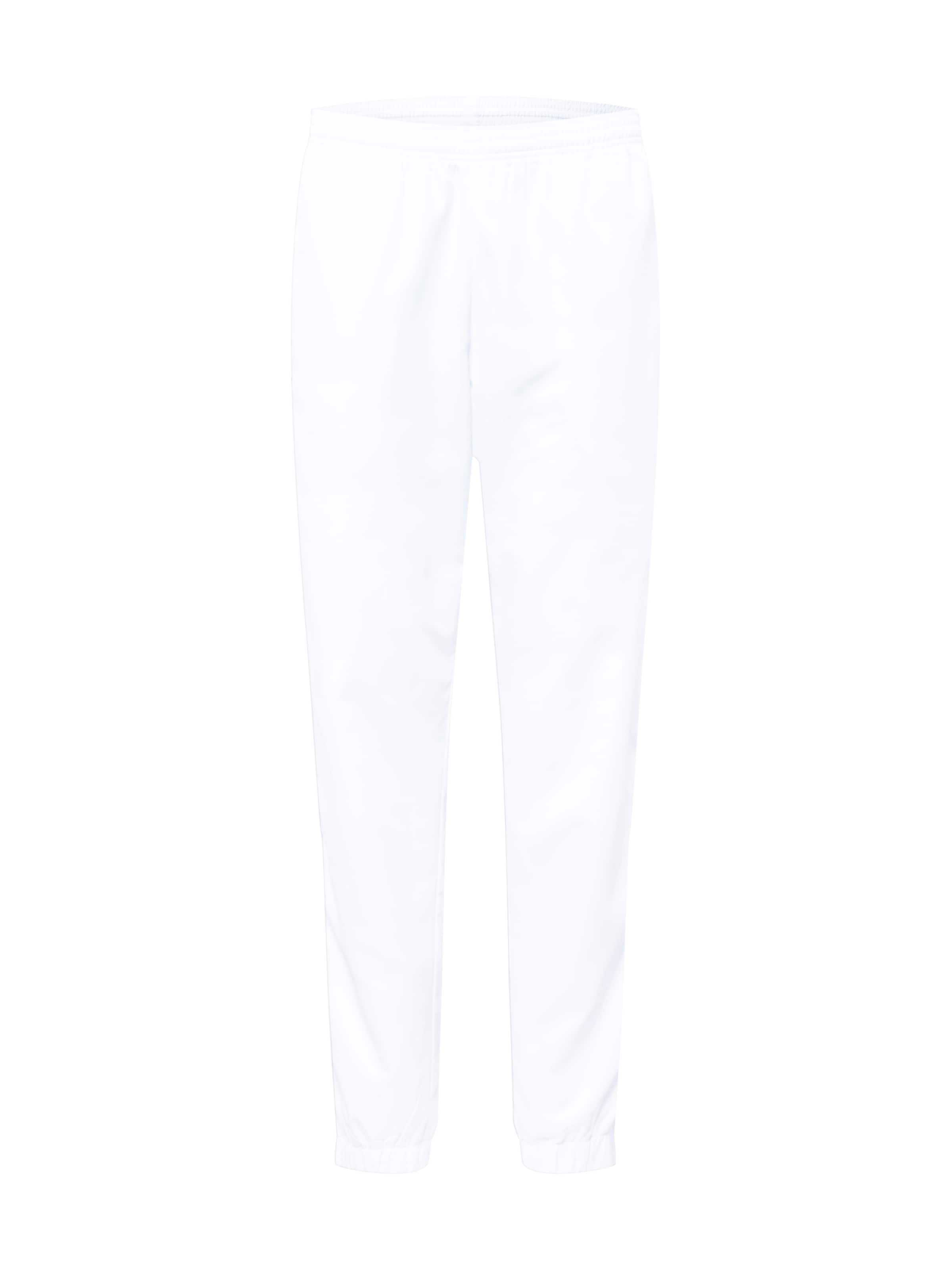 Lacoste Sport Workout Pants in White: front