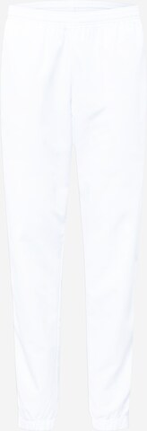 Lacoste Sport Workout Pants in White: front