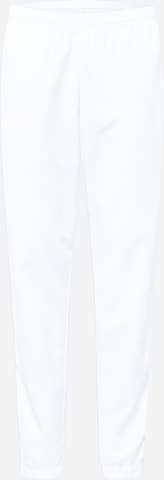 Lacoste Sport Tapered Workout Pants in White: front