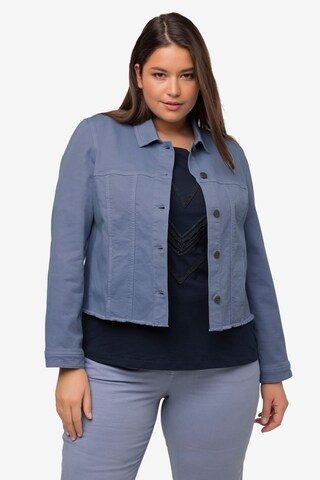 Ulla Popken Jacke  (GOTS) in Blau: predná strana