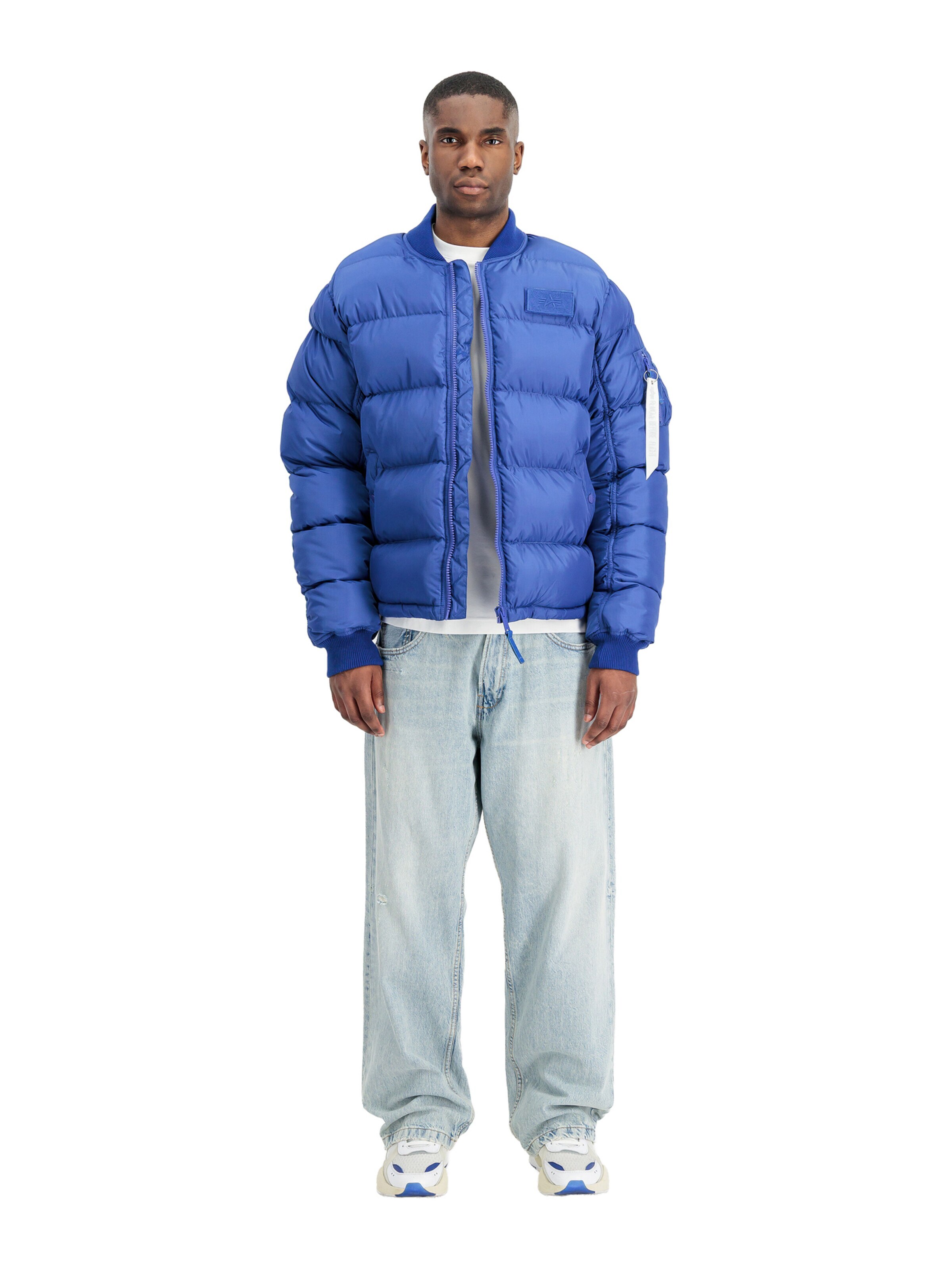 ALPHA INDUSTRIES Winter Jacket 'MA-1' in Blue