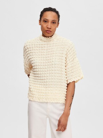 SELECTED Shirt in Beige: front