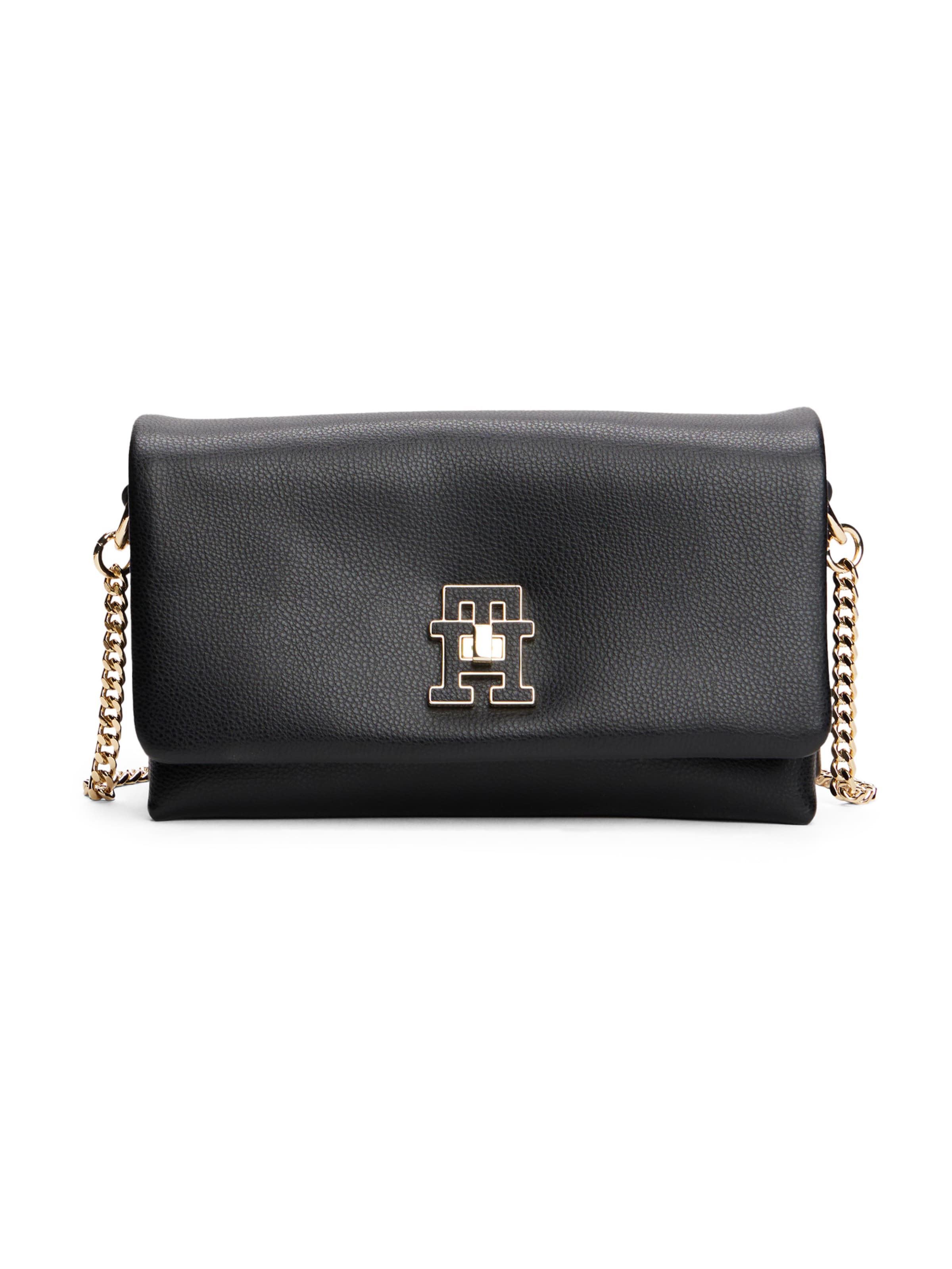 TOMMY HILFIGER Чанта с презрамки в черно: отпред