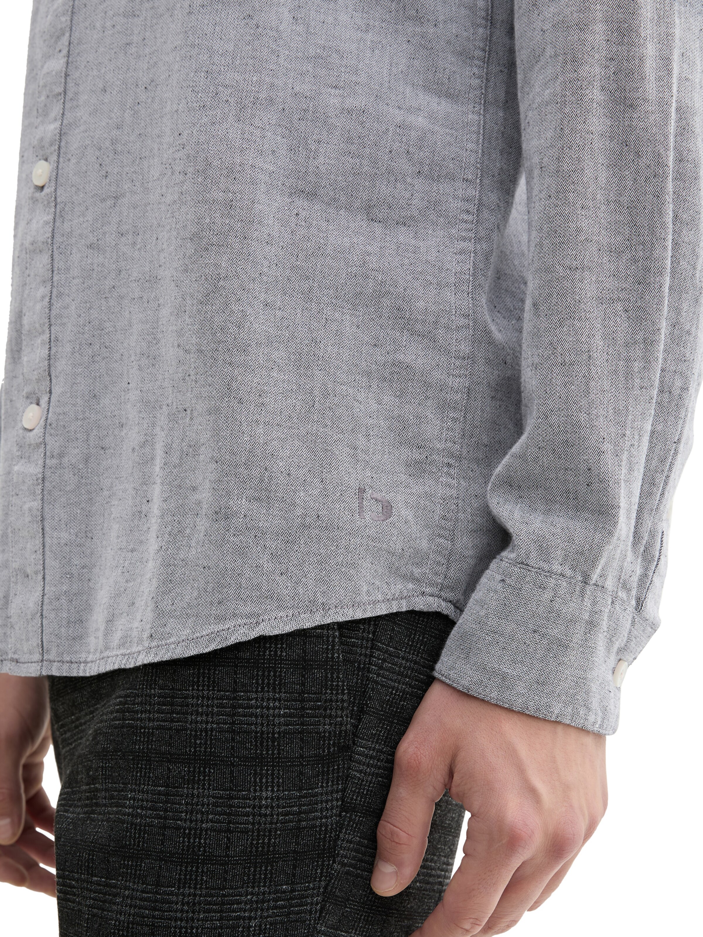 TOM TAILOR DENIM Regular fit Srajca | siva barva