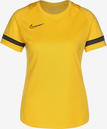 T-shirt fonctionnel 'Academy 21' NIKE en jaune : devant