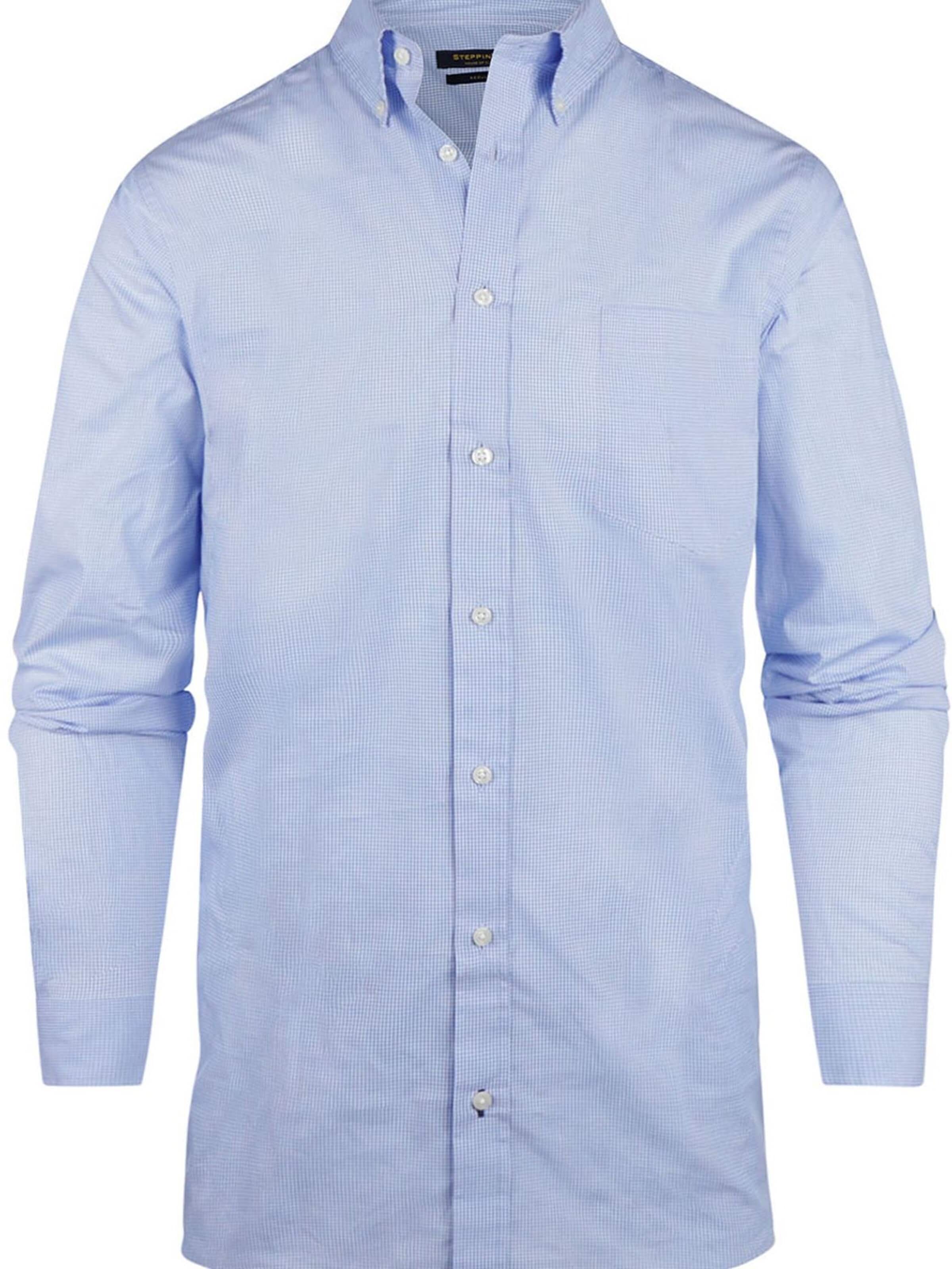 Steppin' out Regular fit Button Up Shirt in Blue: front