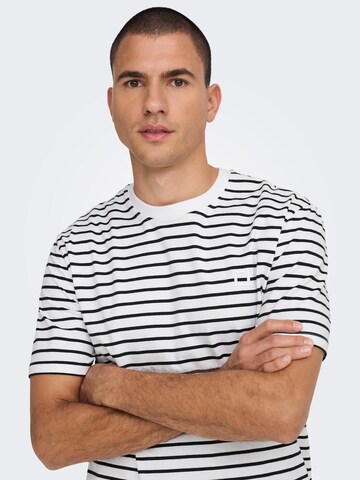 T-Shirt 'Henry' Only & Sons en blanc