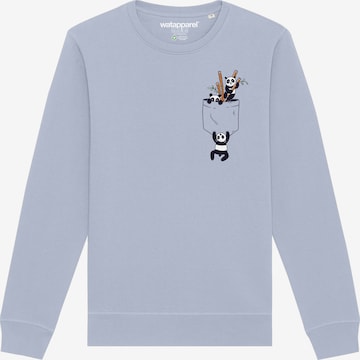 Watapparel Sweatshirt ' Pocket Pandas ' in Blau: Vorderseite