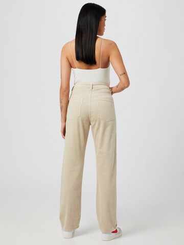 WEEKDAY Loose fit Pants 'Rowe' in Beige