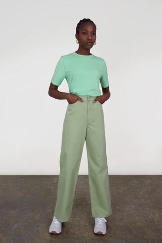 Wide Leg Jean 'Freda' Aligne en vert