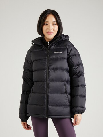 PEAK PERFORMANCE Outdoor Jacket in Black: front