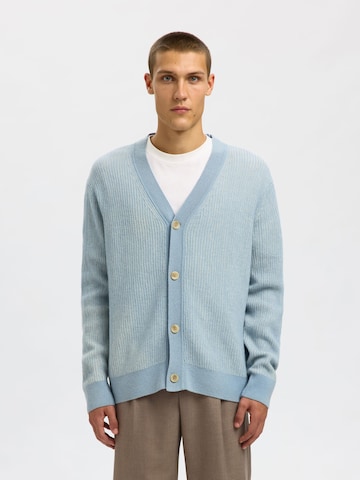 SELECTED Knit Cardigan in Blue: front