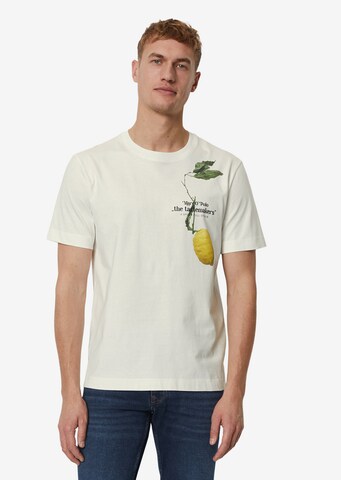 T-Shirt Marc O'Polo en blanc : devant