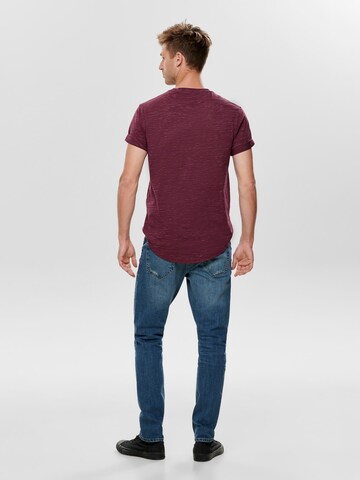 Only & Sons T-Shirt 'Matty' in Rot