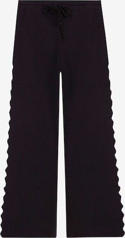 Scalpers Flared Trousers in Black: front