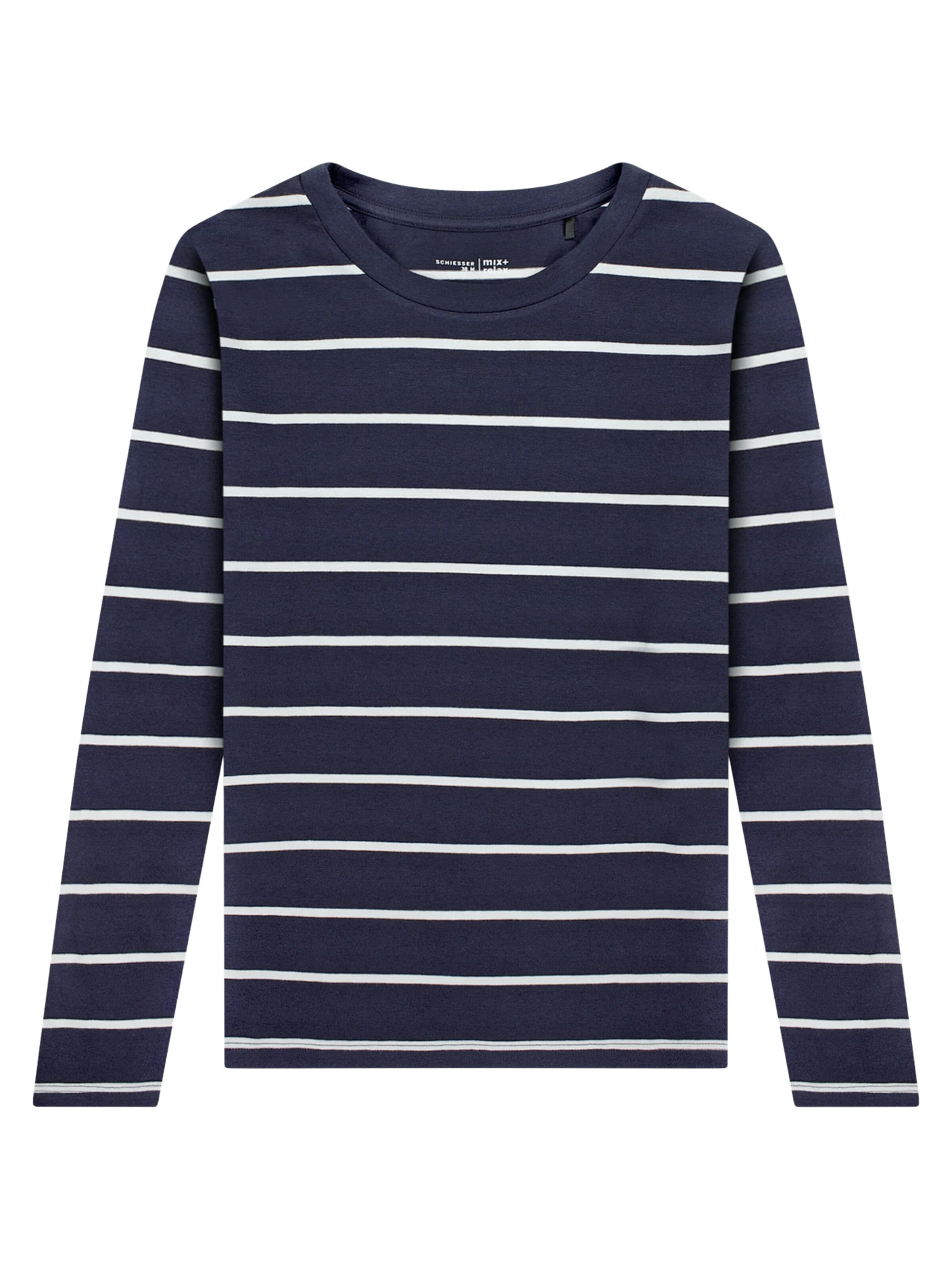SCHIESSER Slaapshirt 'Mix & Relax' in Blauw: voorkant