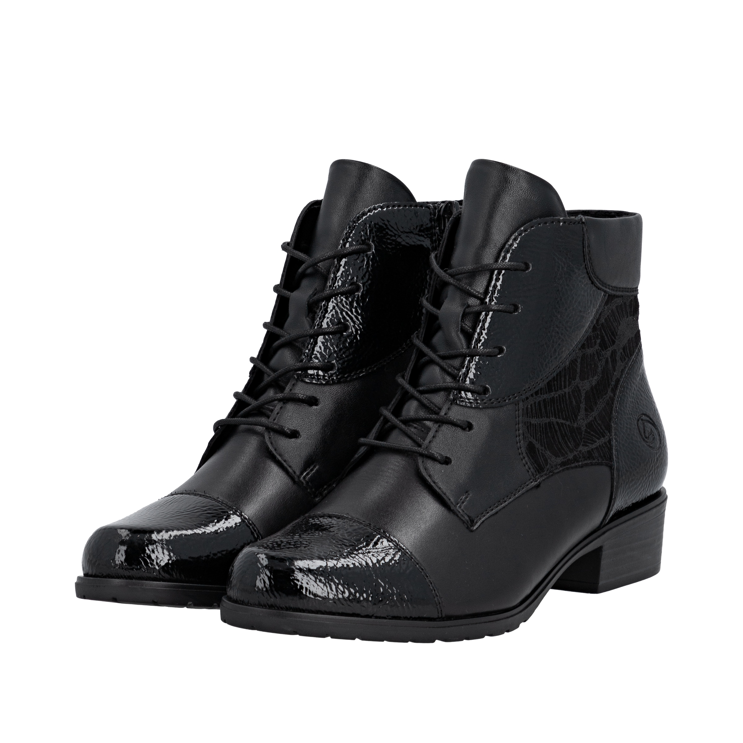 Bottines à lacets REMONTE en noir