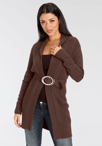 MELROSE Knit Cardigan in Brown