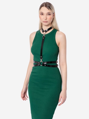 Haute Cuir Riem 'Splendour Harness' in Zwart: voorkant