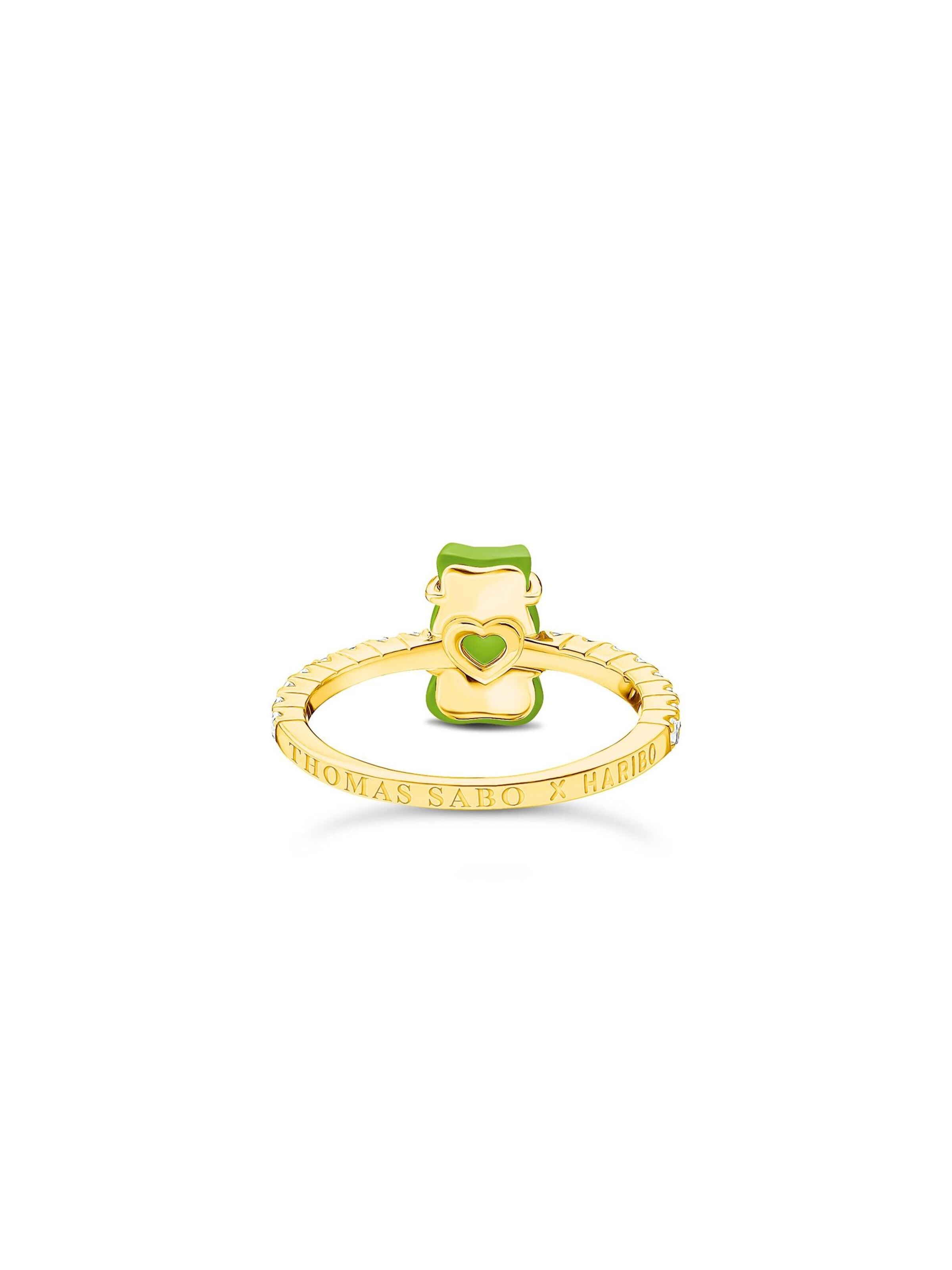 Thomas Sabo Ring 'Ring HARIBO Grüner Goldbär'‌‌‌‌ in Grün