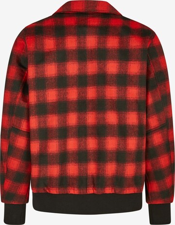 Cleptomanicx Between-Season Jacket 'Checker' in Red