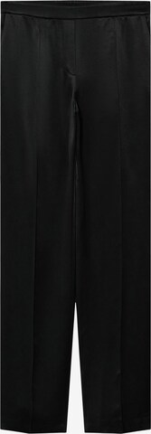 MANGO Wide leg Broek in Zwart: voorkant