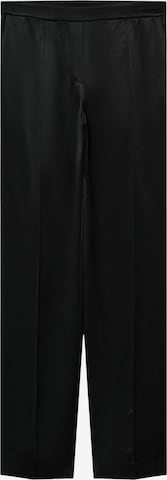 Wide leg Pantaloni de la MANGO pe negru: față