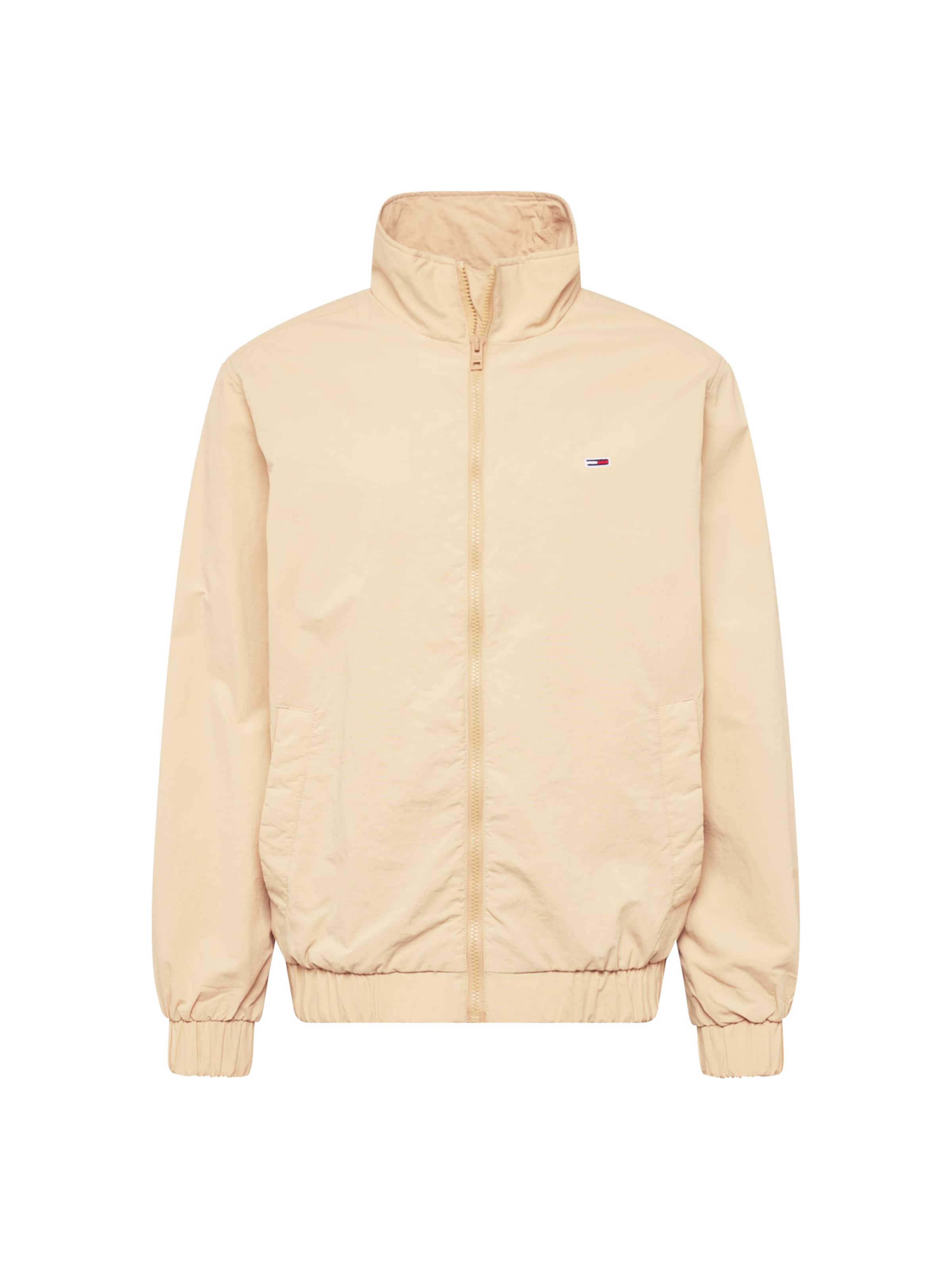 Tommy Jeans Φθινοπωρινό και ανοιξιάτικο μπουφάν σε μπεζ: μπροστά