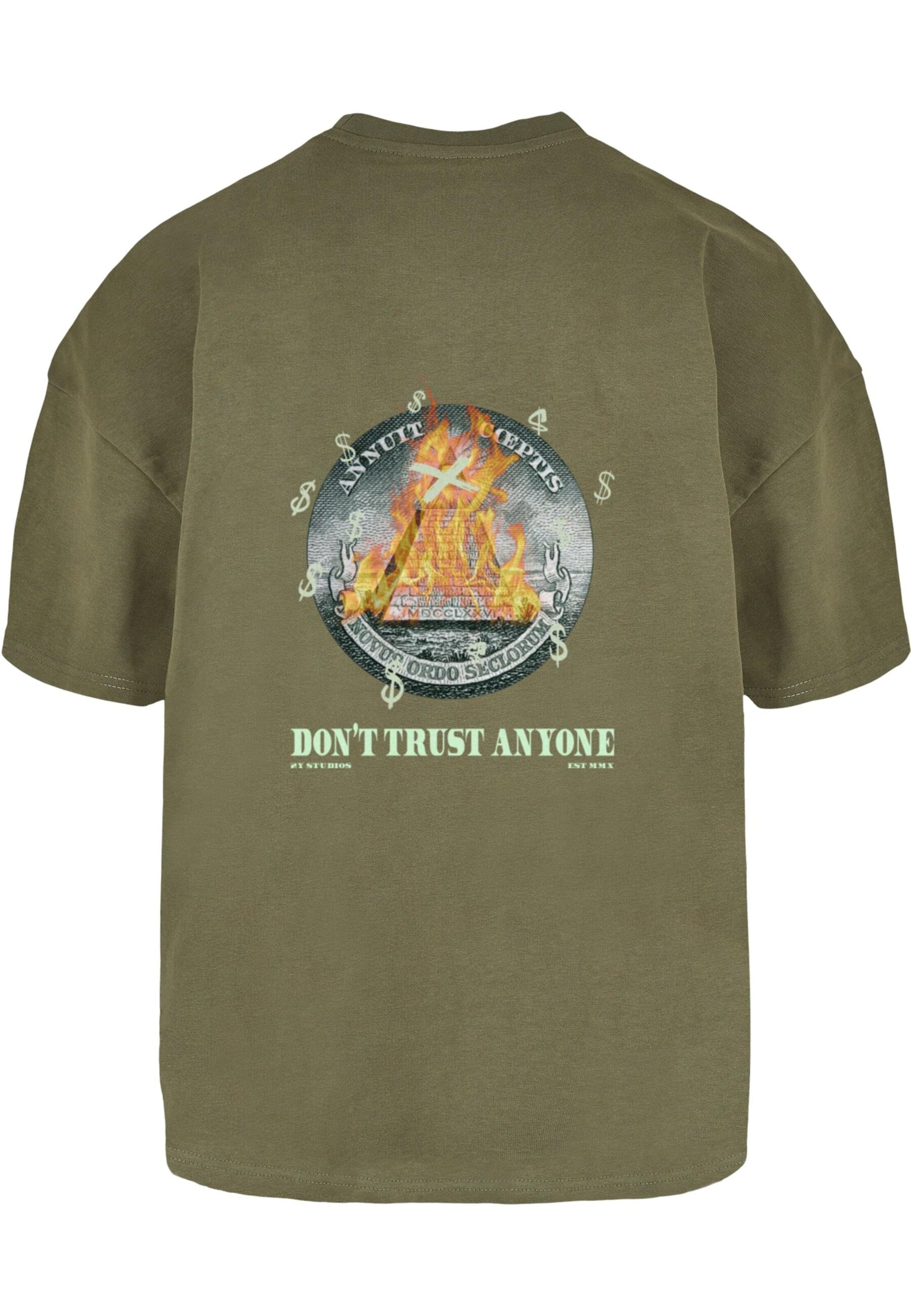 2Y Studios Shirt 'Don't Trust' in Green