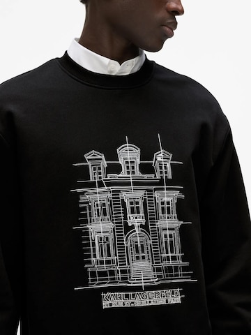 Karl Lagerfeld Μπλούζα φούτερ 'Maison De Karl' σε μαύρο