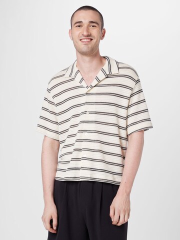 WEEKDAY Comfort fit Overhemd 'Charlie' in Wit: voorkant