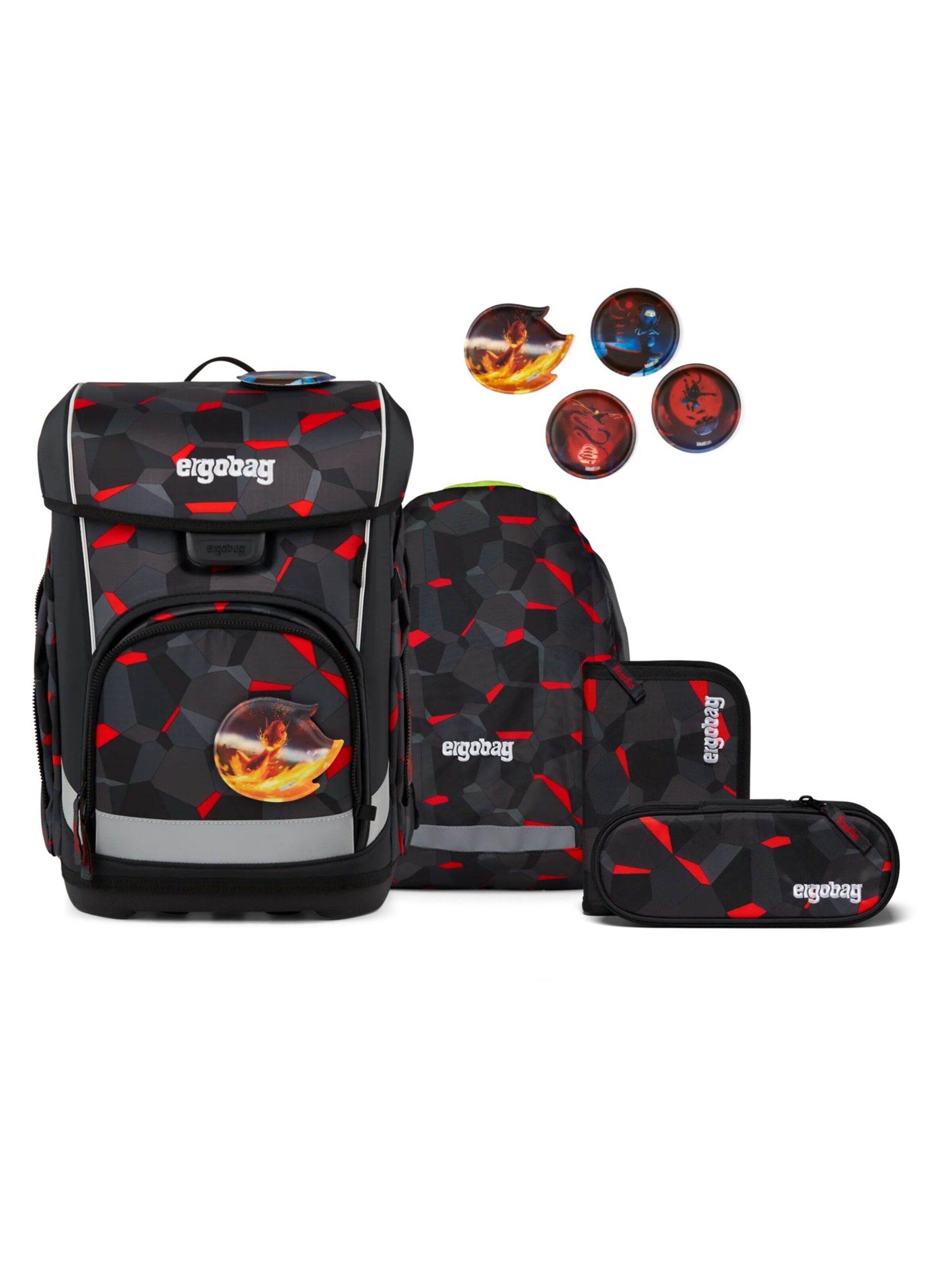 ergobag Rucksack 'Cubo light Set'‌‌ in Grau: Vorderseite