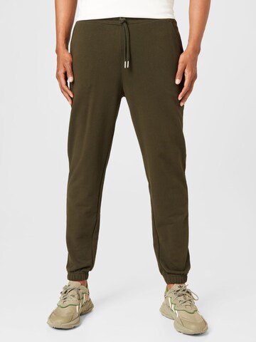 FARAH Tapered Broek in Groen: voorkant