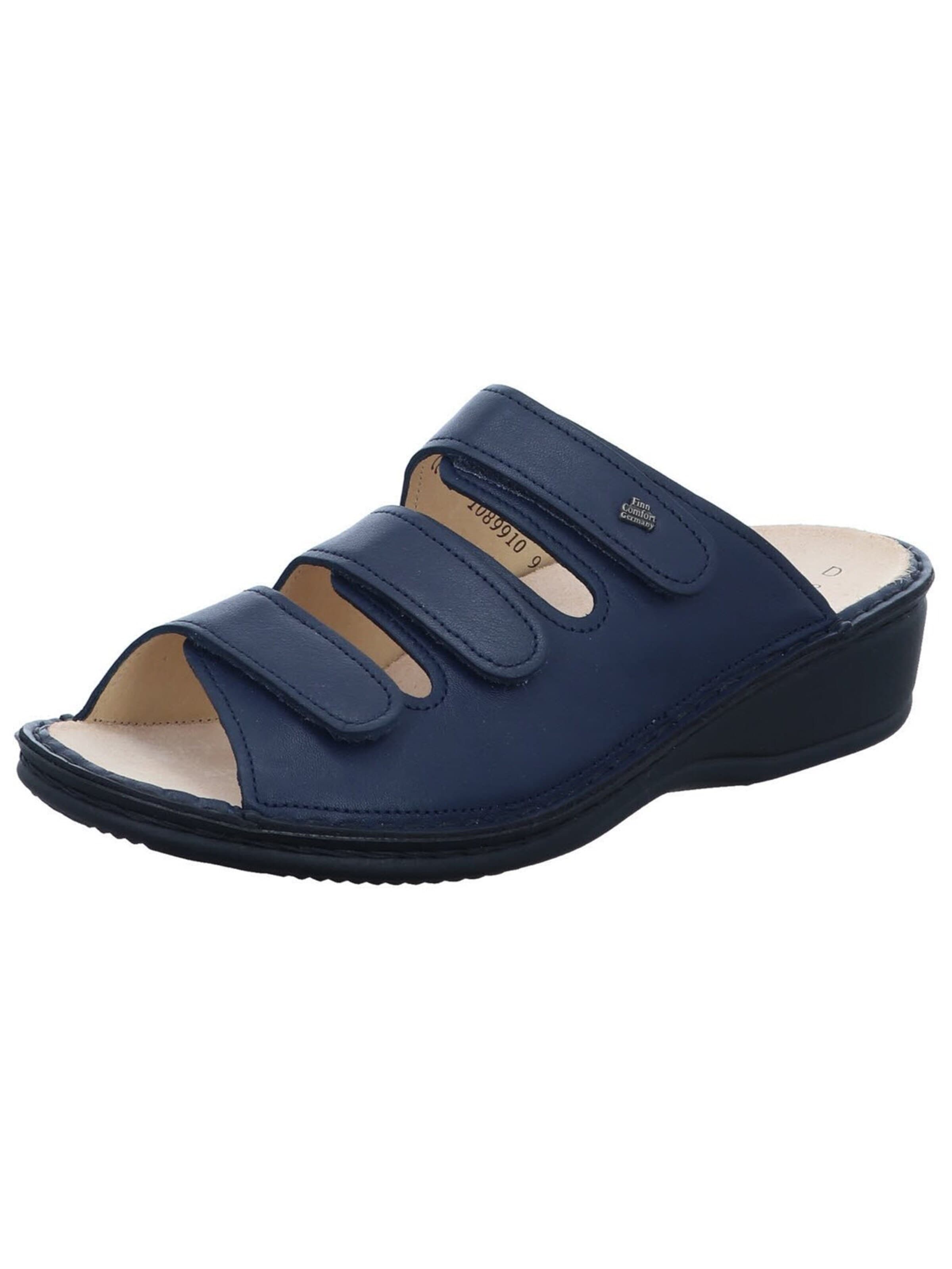 Finn Comfort Muiltjes '02501 001040' in Blauw: voorkant