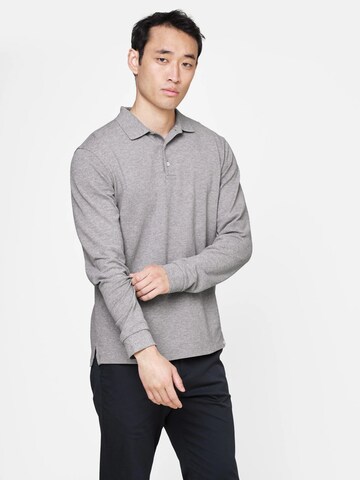 SANVT Shirt 'The Longsleeve Polo Shirt' in Grau