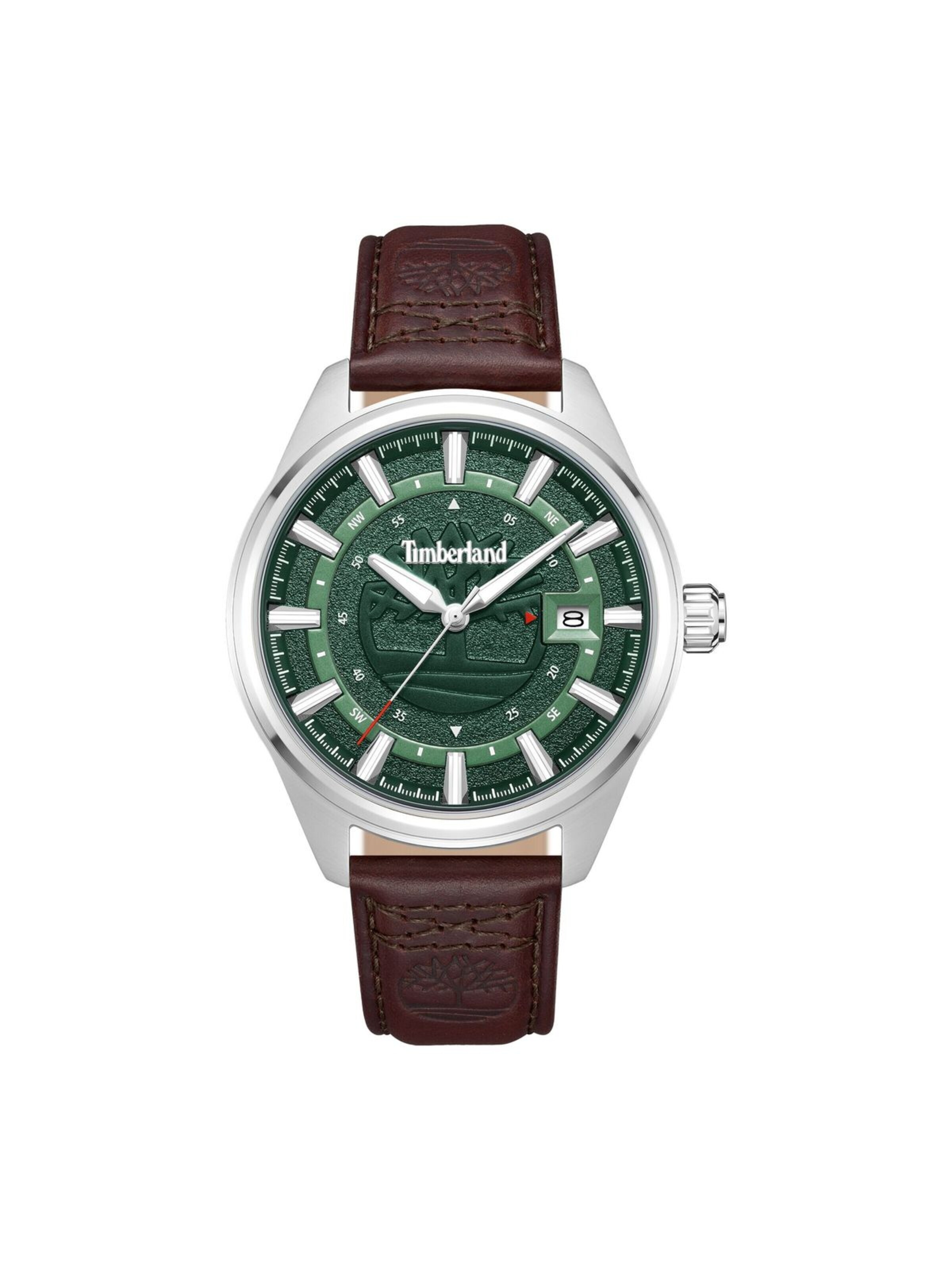TIMBERLAND Analoog horloge 'Date watch Small Northbridge' in Bruin: voorkant
