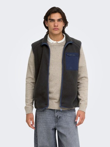 Only & Sons Bodywarmer 'DALLAS ' in Grijs: voorkant