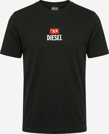 DIESEL - Camisa 'T-JUST SMALL-NEW D LOGO' em preto: frente