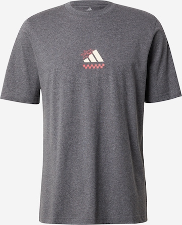 pilka ADIDAS SPORTSWEAR Sportiniai marškinėliai 'Lounge Pizza': priekis