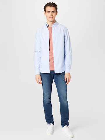 River Island Regular Fit Hemd 'OXFORD' in Blau