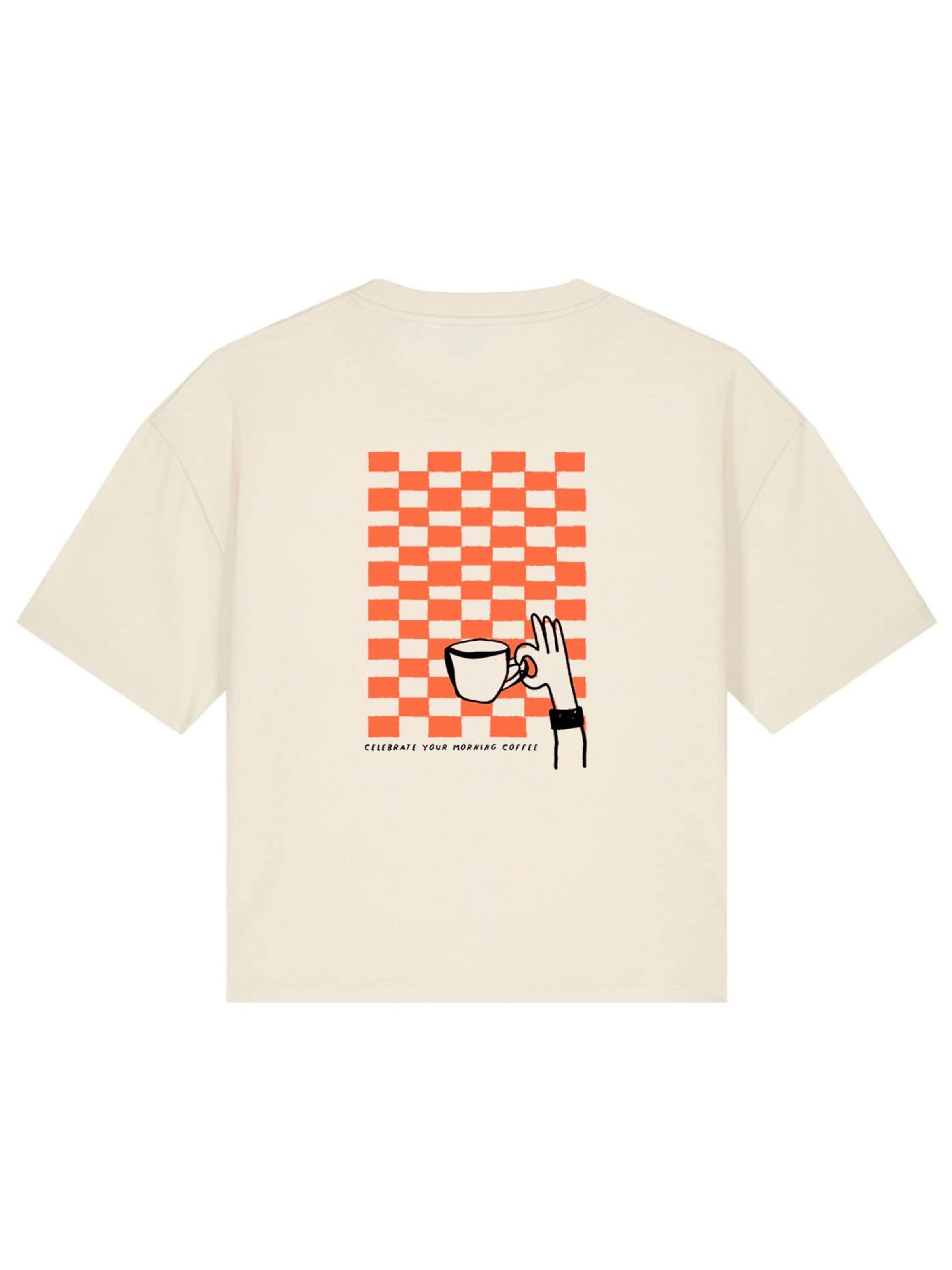 Kultgut Shirt 'Celebrate Morning' in White: front