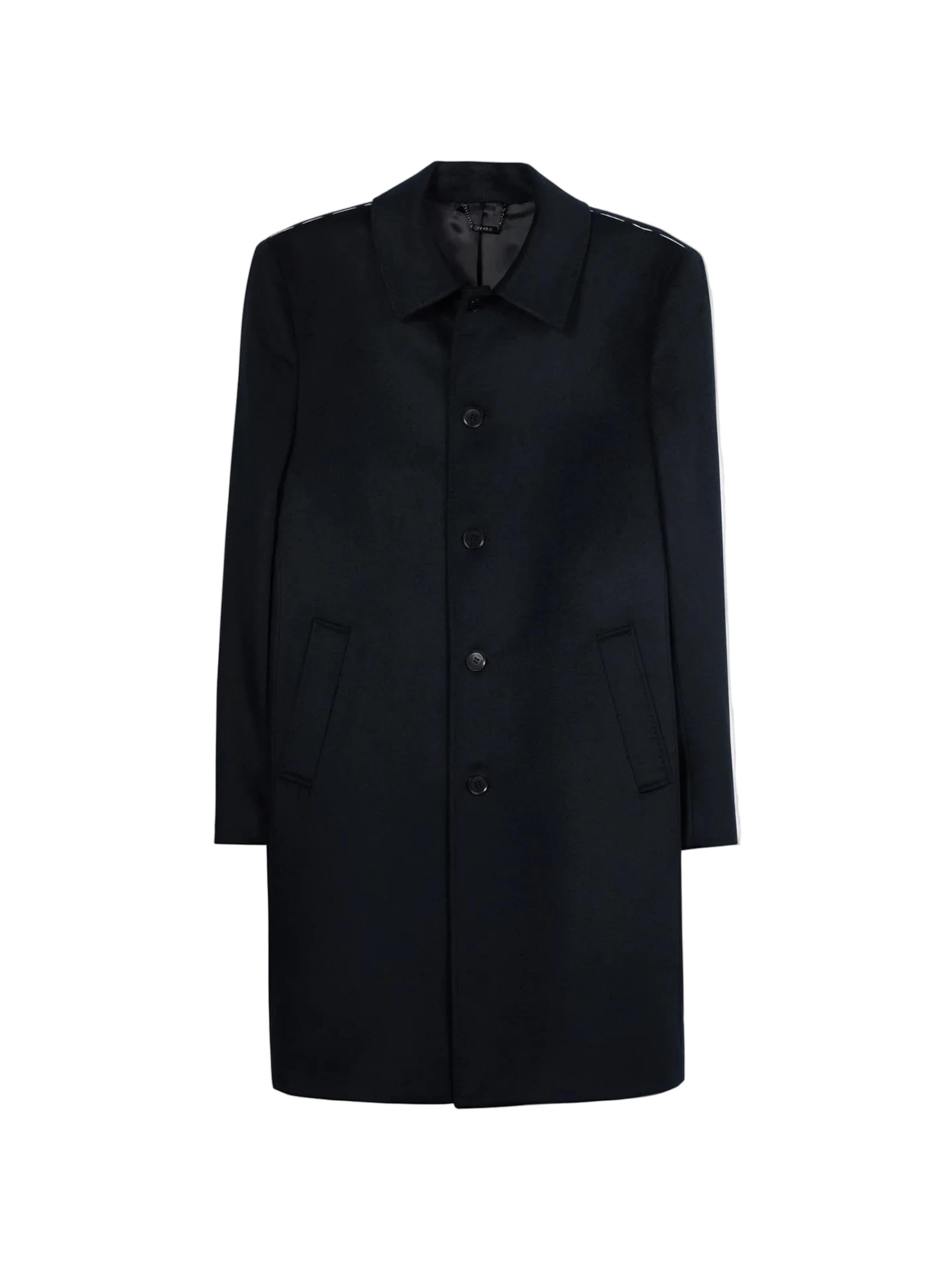 GOBI Cashmere Between-Seasons Coat 'Men’s Single-Breasted Cashmere Coat' in Black: front