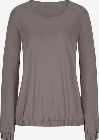 Mey Pajama Shirt in Brown: front