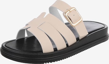 Ital-Design Mules in Beige: front