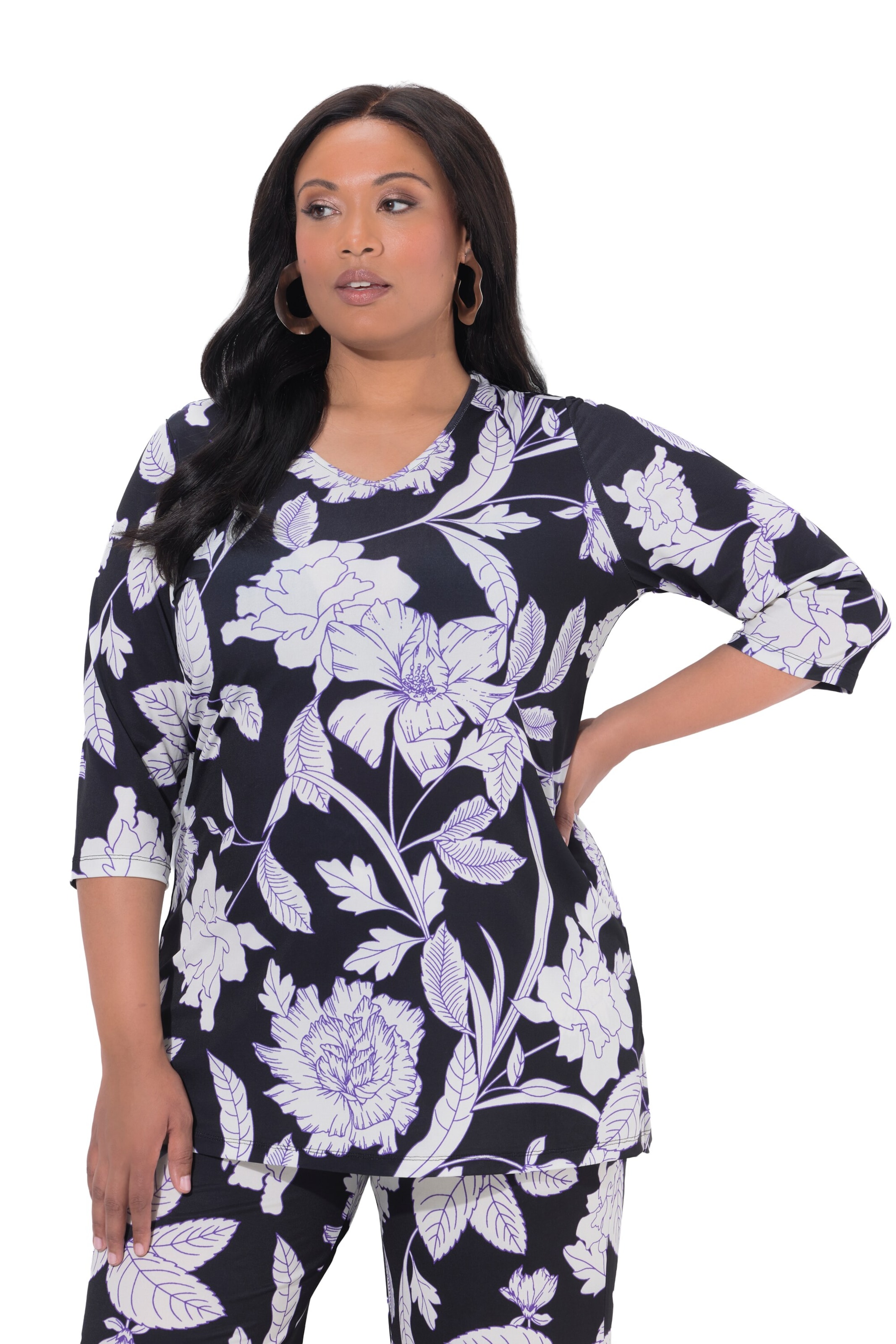 Ulla Popken Shirt in Black: front