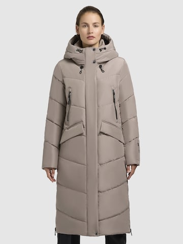 khujo Vinterkappa ' EVIEL ' i beige: framsida
