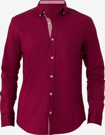 Felix Hardy Slim fit Overhemd in Rood: voorkant